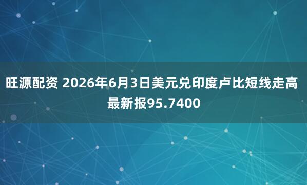 旺源配资 2026年6月3日美元兑印度卢比短线走高 最新报95.7400